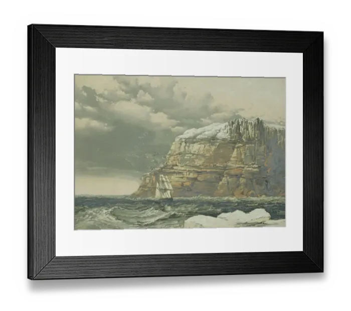 Framed Print : Bold Headland on Baring Island Framed Print : Bold Headland on Baring Island
