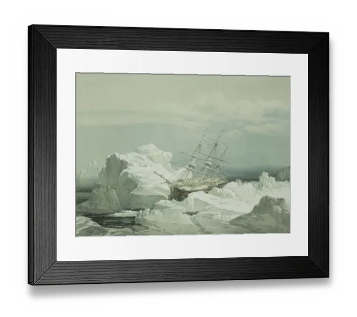 Framed Print : Critical position of HMS Investigator on the north-coast of Baring Island, August Framed Print : Critical position of HMS Investigator on the north-coast of Baring Island, August