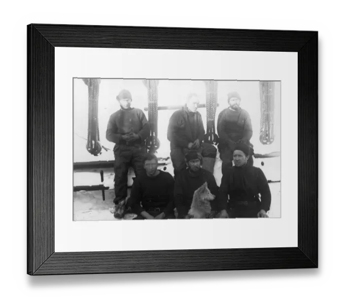 Framed Print : Crew members on deck of the ship Discovery. The Mess No. 3 Framed Print : Crew members on deck of the ship Discovery. The Mess No. 3