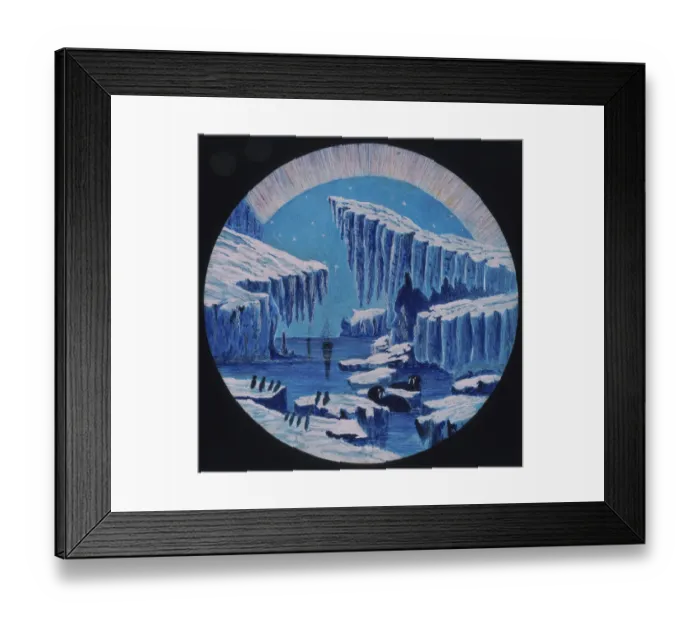 Framed Print : HMS Alert and HMS Discovery sailing through ice berg