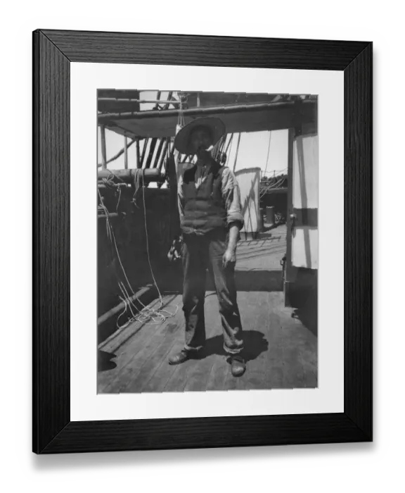 Framed Print : Unidentified crew member