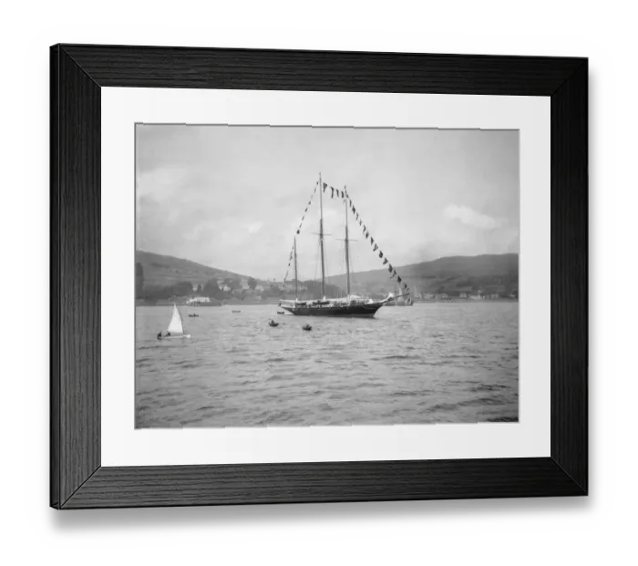 Framed Print : Mr James Coats Jun.s yacht Gleniffer awaiting the Scotia in Lamlash Bay Framed Print : Mr James Coats Jun.s yacht Gleniffer awaiting the Scotia in Lamlash Bay