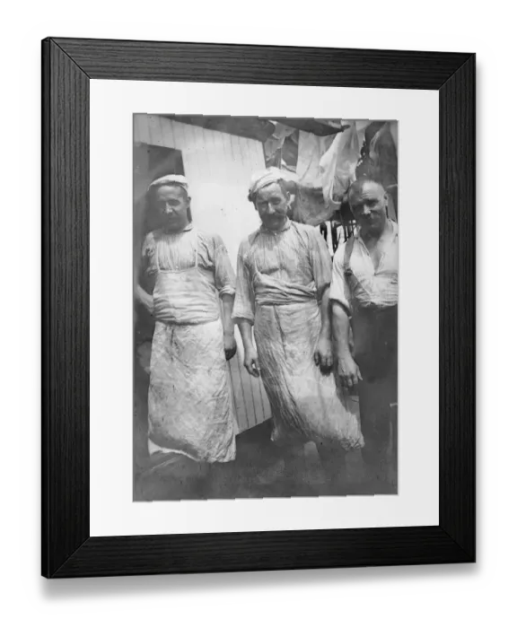 Framed Print : Three unidentified expedition members Framed Print : Three unidentified expedition members