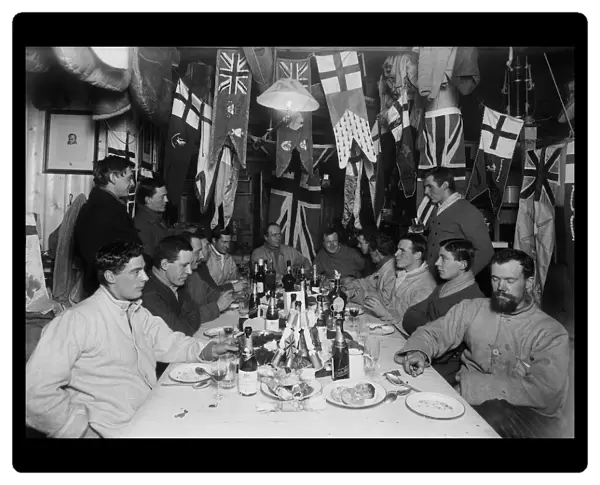 Midwinter Day Dinner at Winterquarters Hut. June 22nd 1911