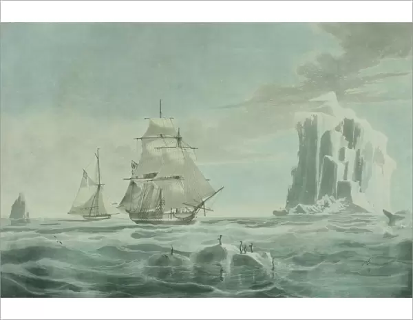 The Brig Jane and Cutter Beaufoy, on 20th February 1823, bearing up in Latitude 74. 15