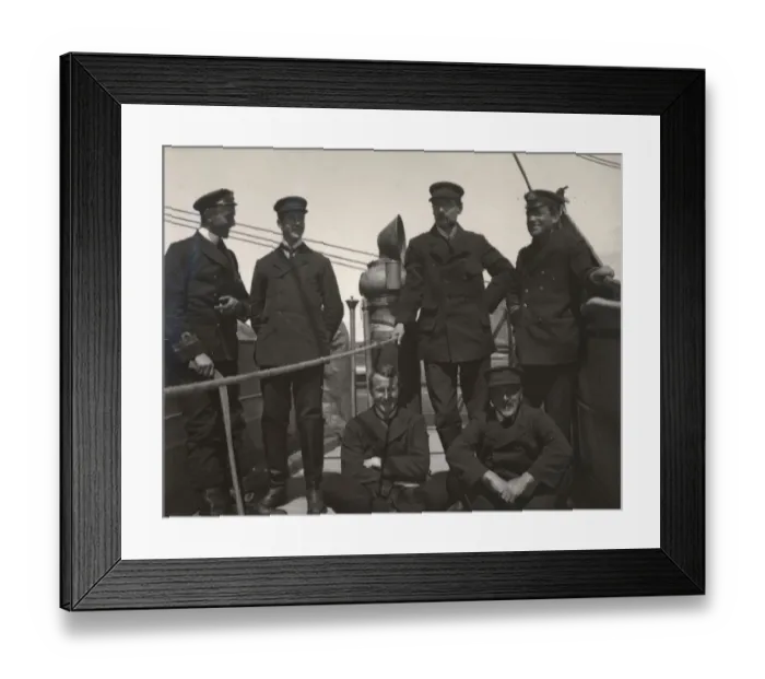 Framed Print : Group of Officers on the Bridge Framed Print : Group of Officers on the Bridge