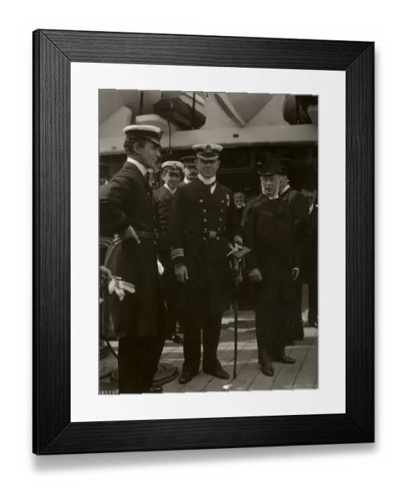Framed Print : Officers and Sir Leopald McClintock Framed Print : Officers and Sir Leopald McClintock