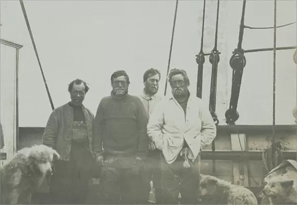 Wild, Shackleton, Marshall, Adams. Return of Southern Party after 126 days journey