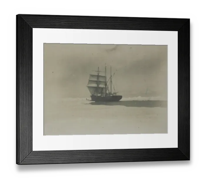 Framed Print : The Nimrod charging the ice of the Sound with her foresails set Framed Print : The Nimrod charging the ice of the Sound with her foresails set