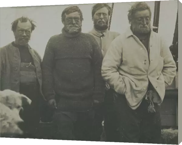 Wild, Shackleton, Marshall and Adams on board ship
