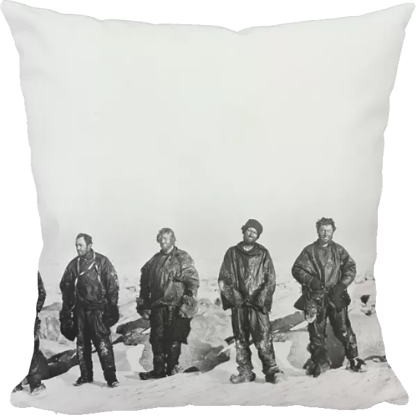 Northern Party after winter in snow cave, 1912