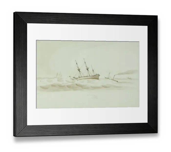 Framed Print : HMS Erebus, 22 May 1845, 3AM, off Aldborough Framed Print : HMS Erebus, 22 May 1845, 3AM, off Aldborough