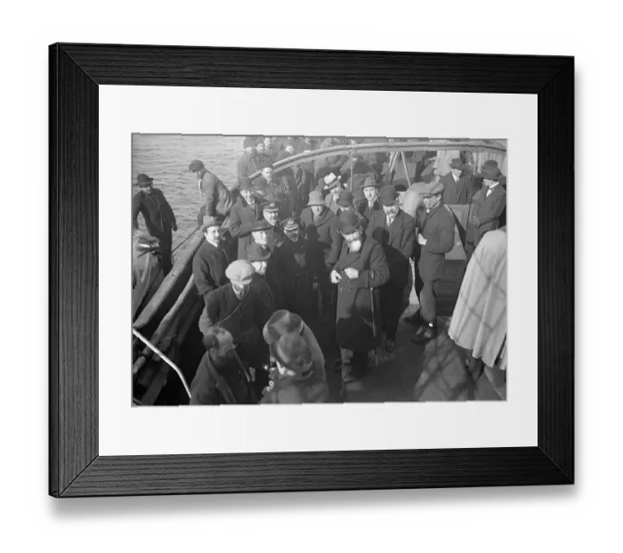 Framed Print : Men on boat, Punta Arenas