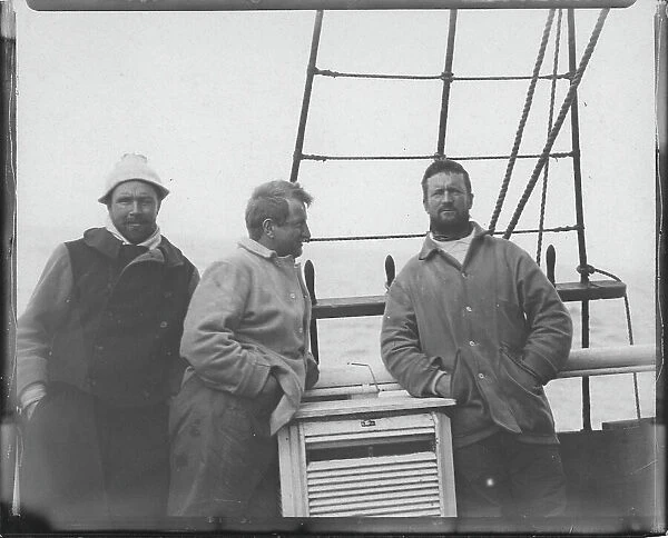 Aeneas Mackintosh, Jameson Adams and Bertam Armytage on board Nimrod