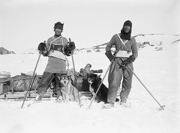 Bernard Day and Frederick Hooper, on their return from the Barrier. December 21st 1911