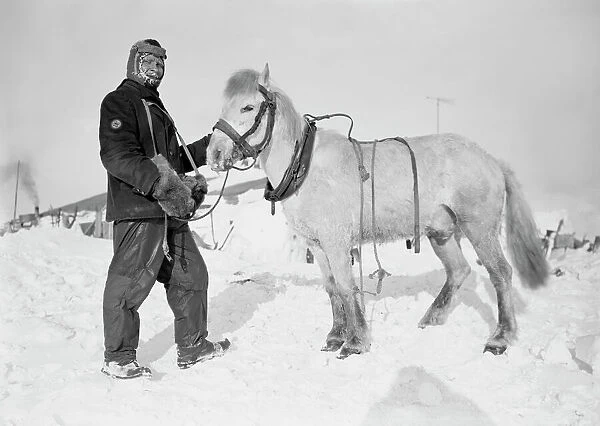 Edgar Evans and pony Snatcher. October 1911