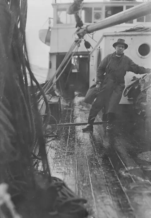 Framed Print : Ernest Shackleton on board the Quest Framed Print : Ernest Shackleton on board the Quest