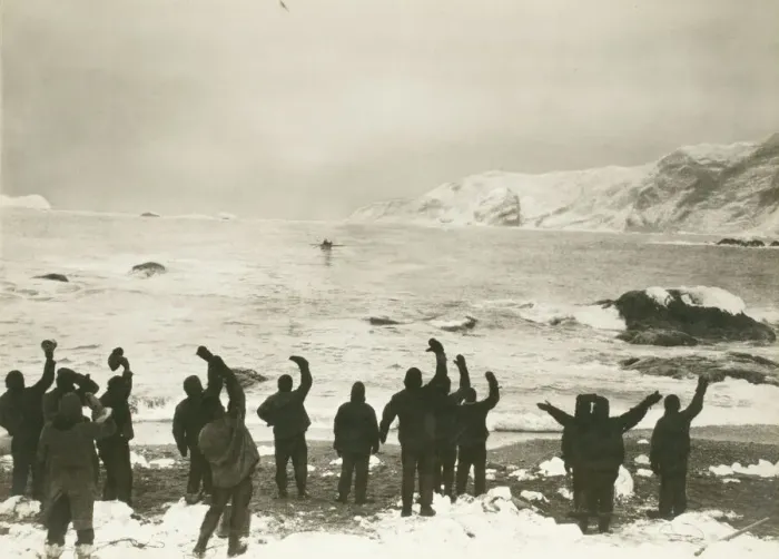 Framed Print : Saved. Photographer: Frank Hurley. Expedition: Imperial Trans-Antarctic Expedition 1914-17 Framed Print : Saved. Photographer: Frank Hurley. Expedition: Imperial Trans-Antarctic Expedition 1914-17