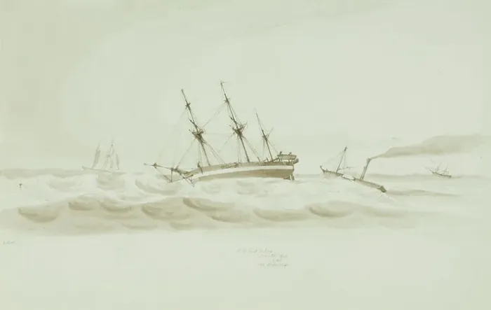 Framed Print : HMS Erebus, 22 May 1845, 3AM, off Aldborough Framed Print : HMS Erebus, 22 May 1845, 3AM, off Aldborough