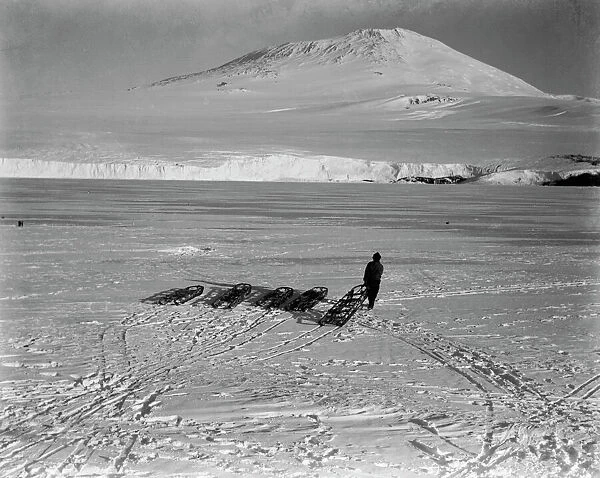 Mount Erebus from the ship at the icefoot. January 1911