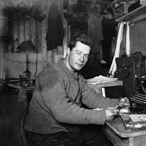 Apsley Cherry-Garrard working on the South Polar Times. August 30th 1911