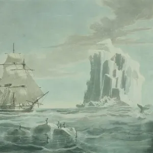 The Brig Jane and Cutter Beaufoy, on 20th February 1823, bearing up in Latitude 74. 15