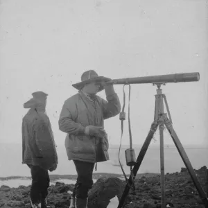 Capts Scott and Colbeck on top of an Island in McMurdo Strait