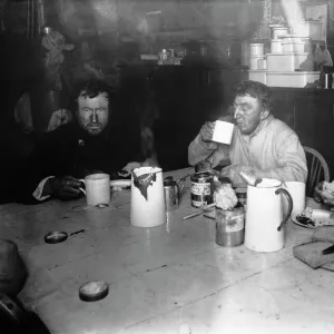 Dr Wilson, Lt Bowers and Apsley Cherry-Garrard on return from winter trip to Cape Crozier. August 1st 1911