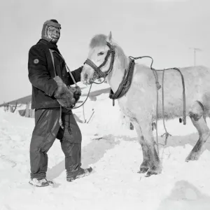 Edgar Evans and pony Snatcher. October 1911