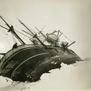 Endurance caught in a pressure crack, October, 1915