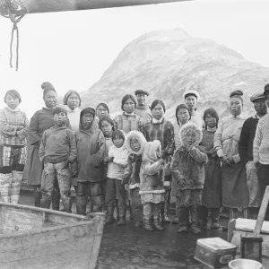 Group of Inuit people on board Quest