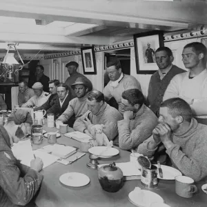 Group in Wardroom of Terra Nova. December 1910