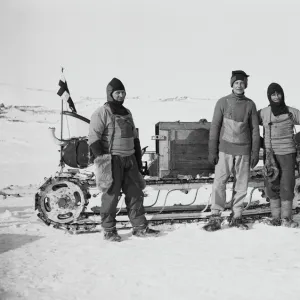 The motor party Lt Edward Evans, Bernard Day, William Lashly, Frederick Hooper. October 1911