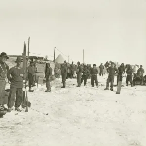 Ocean Camp. Ernest Shackleton and Frank Wild on the left