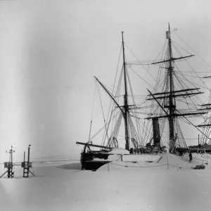 Port side of the ship and meteorological screens