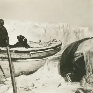 Preparing the boat for the journey to secure help