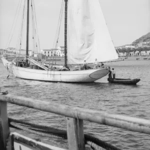 Small schooner in harbour, Azores