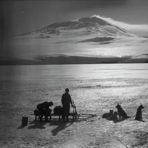 Smoke cloud from Mount Erebus. January 15th 1911