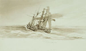 Paintings and Drawings Collection: Blazer taking HMS Erebus in tow, 31 May 1845, 6PM