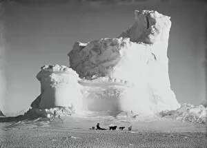 British Antarctic Expedition 1910-13 (Terra Nova) Gallery: The Castle Berg, with dog sledge. September 17th 1911