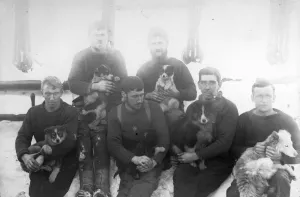 Dogs Prints: Crew members of the ship Discovery, on deck. The Mess No. 1