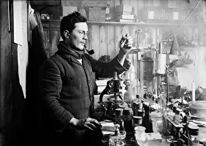 British Antarctic Expedition 1910-13 (Terra Nova) Gallery: Dr Atkinson in the laboratory. September 15th 1911