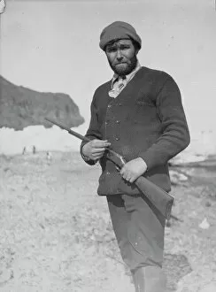 Antarctic Relief Expeditions 1902-04 Gallery: Dr Davidson on Franklin Island