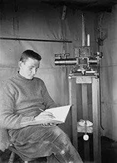 British Antarctic Expedition 1910-13 (Terra Nova) Gallery: Dr Simpson at work in the Magnetic Hut at Winterquarters. January 5th 1911