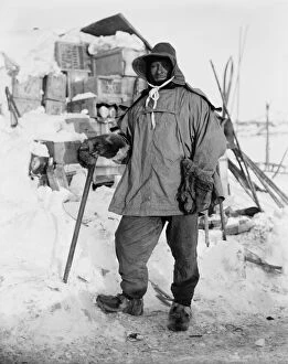 British Antarctic Expedition 1910-13 (Terra Nova) Collection: Edgar Evans, outside hut