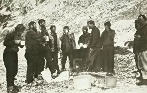 Imperial Trans-Antarctic Expedition 1914-17 (Endurance) Gallery: The first meal on Elephant Island