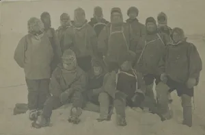 : Group photograph of shore party