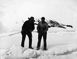 British National Antarctic Expedition 1901-04 (Discovery) Gallery: Koettlitz and Delbridge dragging for sea weed