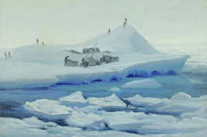 Painting Gallery: Look out from a camp on a large ice floe, Weddell Sea