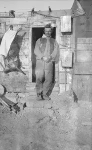 British Expedition to Graham Land, 1920-22 Collection: Maxime Charles Lester at Waterboat Point, Paradise Bay